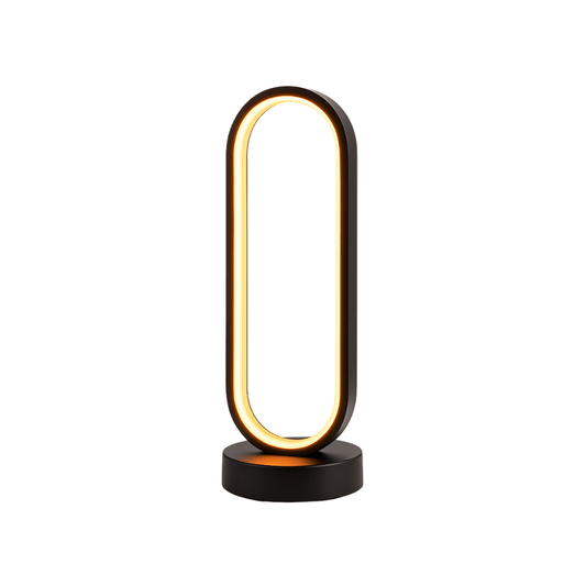 AURA LED Nattbordslampe med Ringdesign - Tricolor Lys og Dimmer