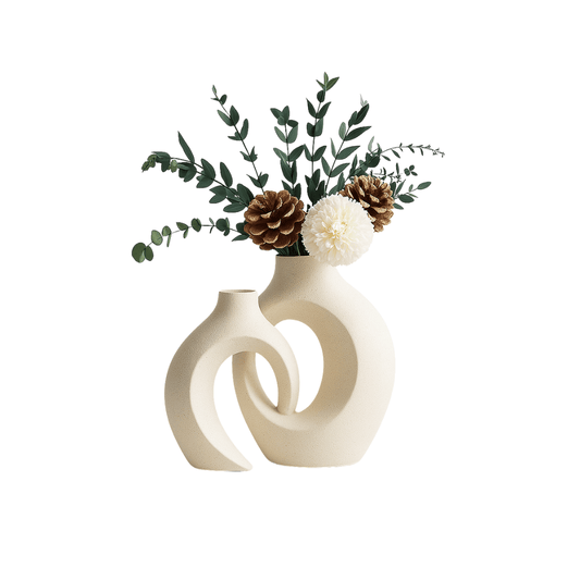 SKANDI Vaseduo Skulpturell i Nordisk stil