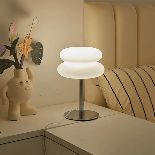 LUMOS LED Bordlampe med Dimmer og USB - Stilren & Justerbar