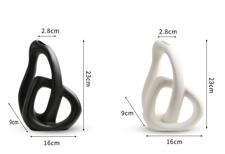 Nordisk DekorVase i Keramikk - Abstrakt Design