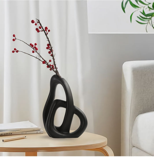 Nordisk DekorVase i Keramikk - Abstrakt Design