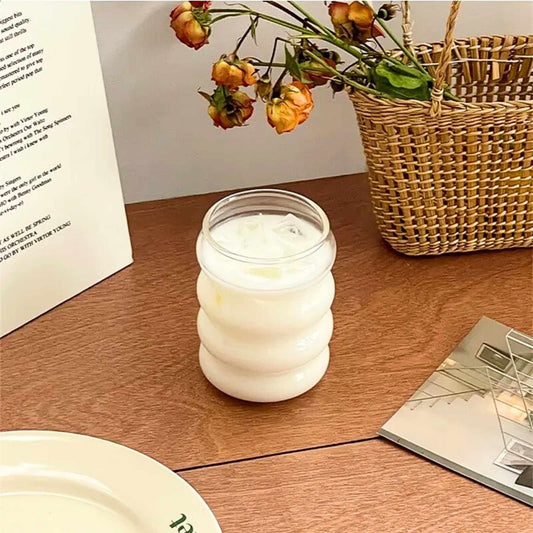 Bølget drikkeglass 350ml – unikt design for kaffe, te og cocktails