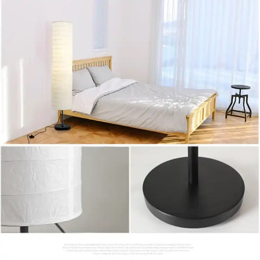 HOLMO gulvlampe i rispapir – skandinavisk design og stemningsbelysning