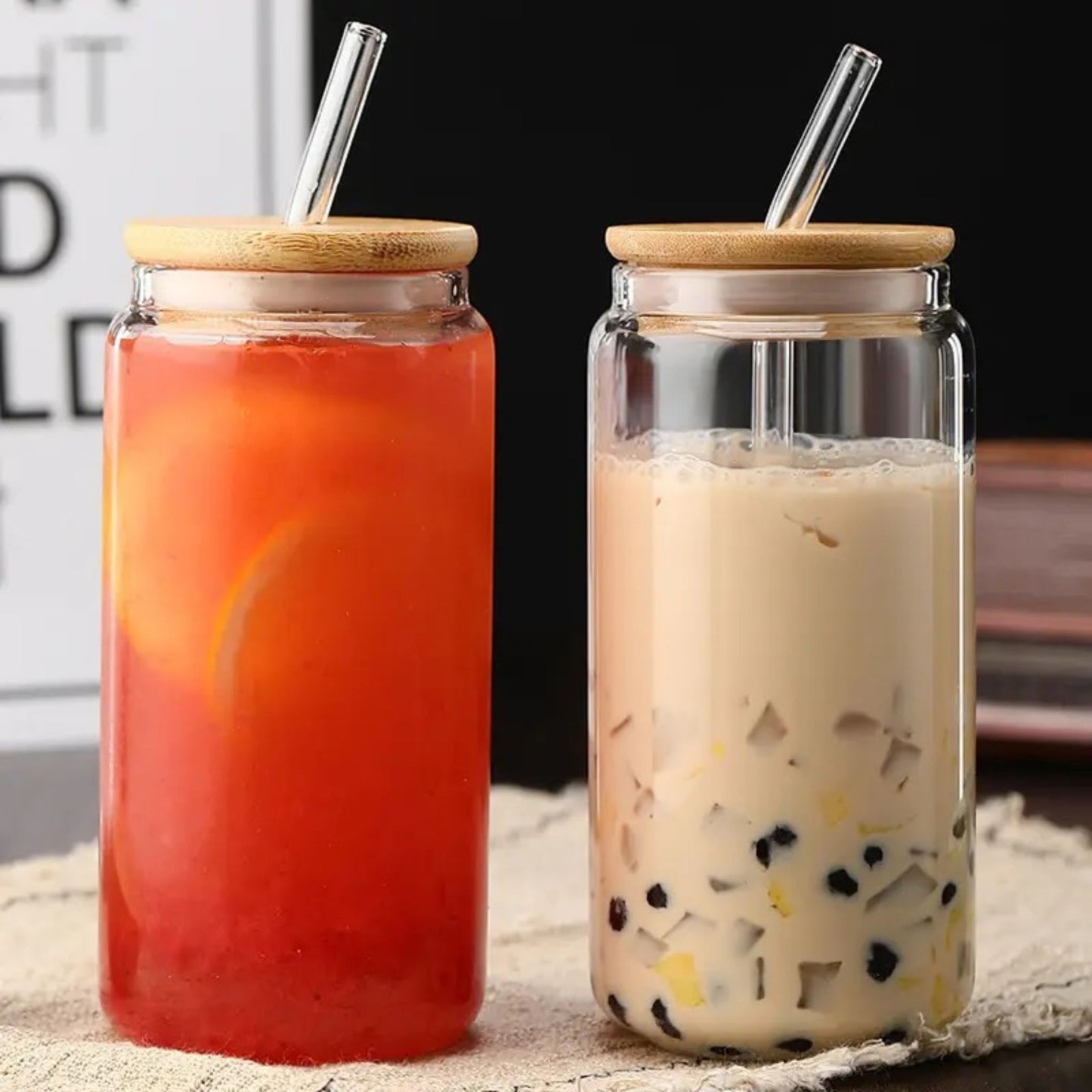 Stilrent glass til iskaffe, iste og smoothie – 450ml