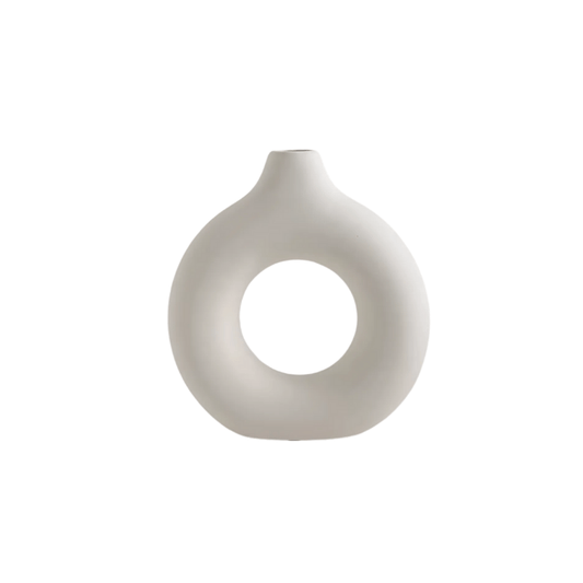 Skulpturell NORDIC Vase - Hvit Biomorf Design, Knusesikker & Trendy