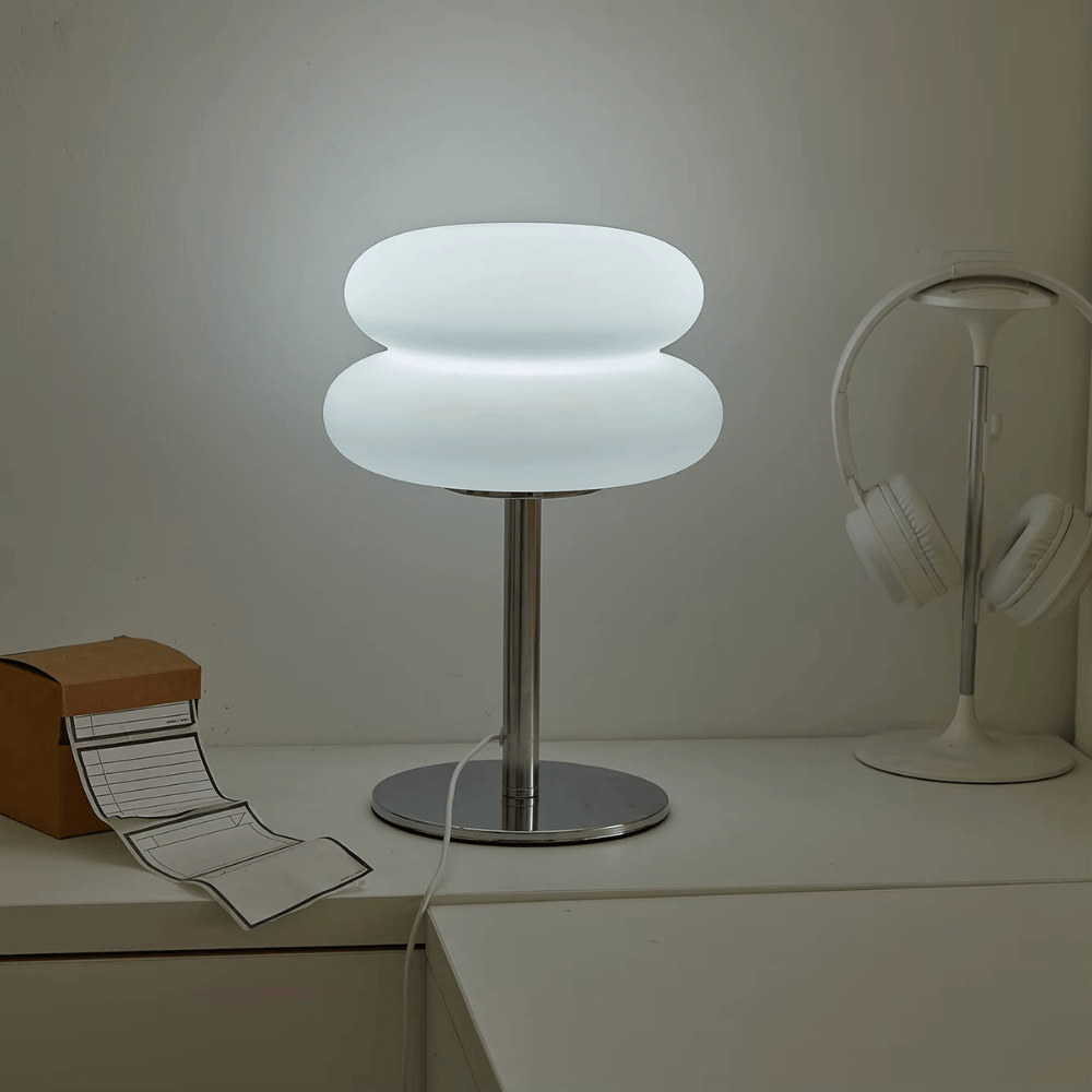 LUMOS LED Bordlampe med Dimmer og USB - Stilren & Justerbar