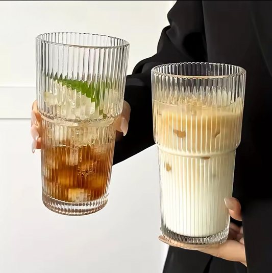 Iskaffe & Drikkeglass med Lokk og Glassugerør – 600 ml
